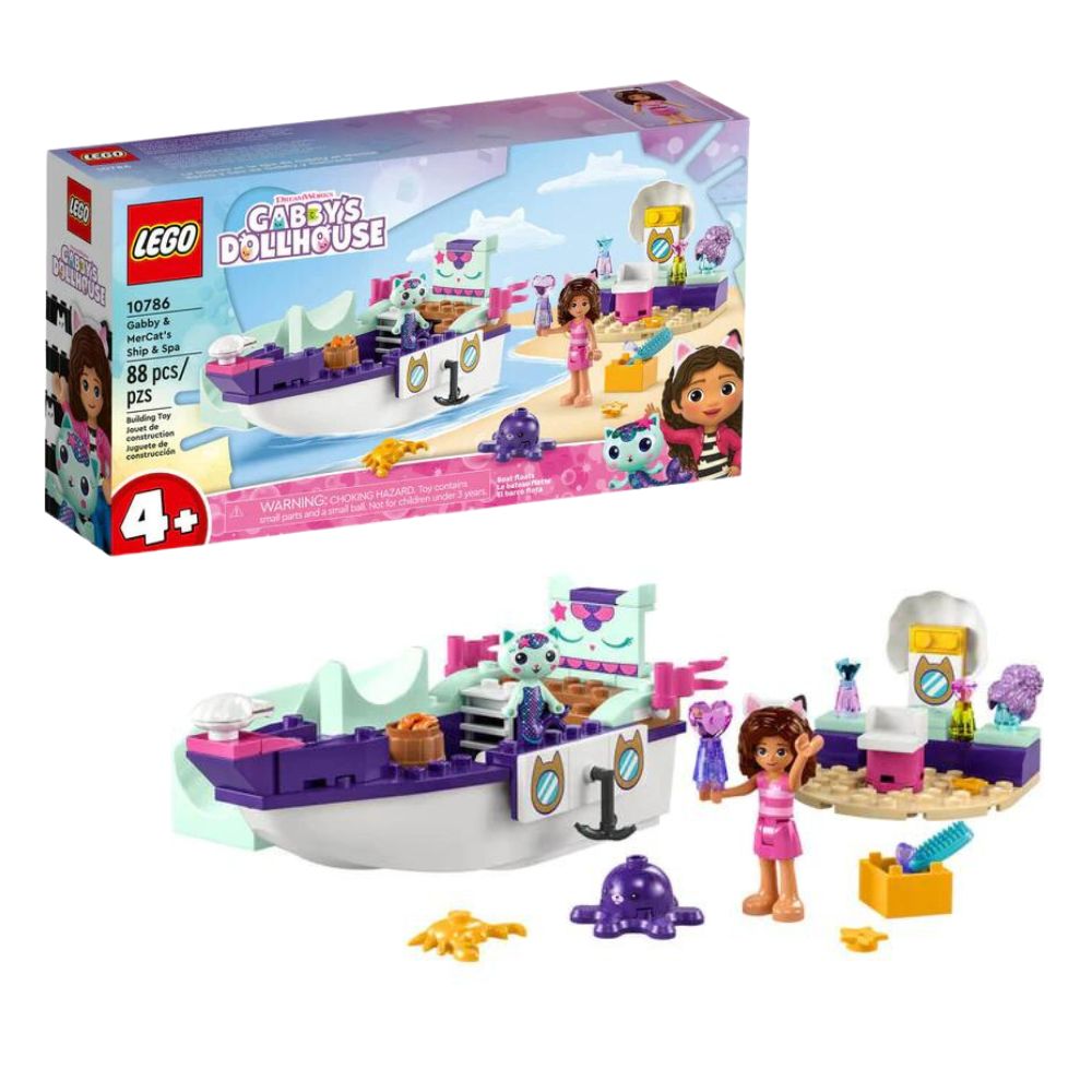 LEGO® Gabby's Dollhouse Gabby & Mercat’s Ship & Spa 10786 Building Toy, Ages 4+