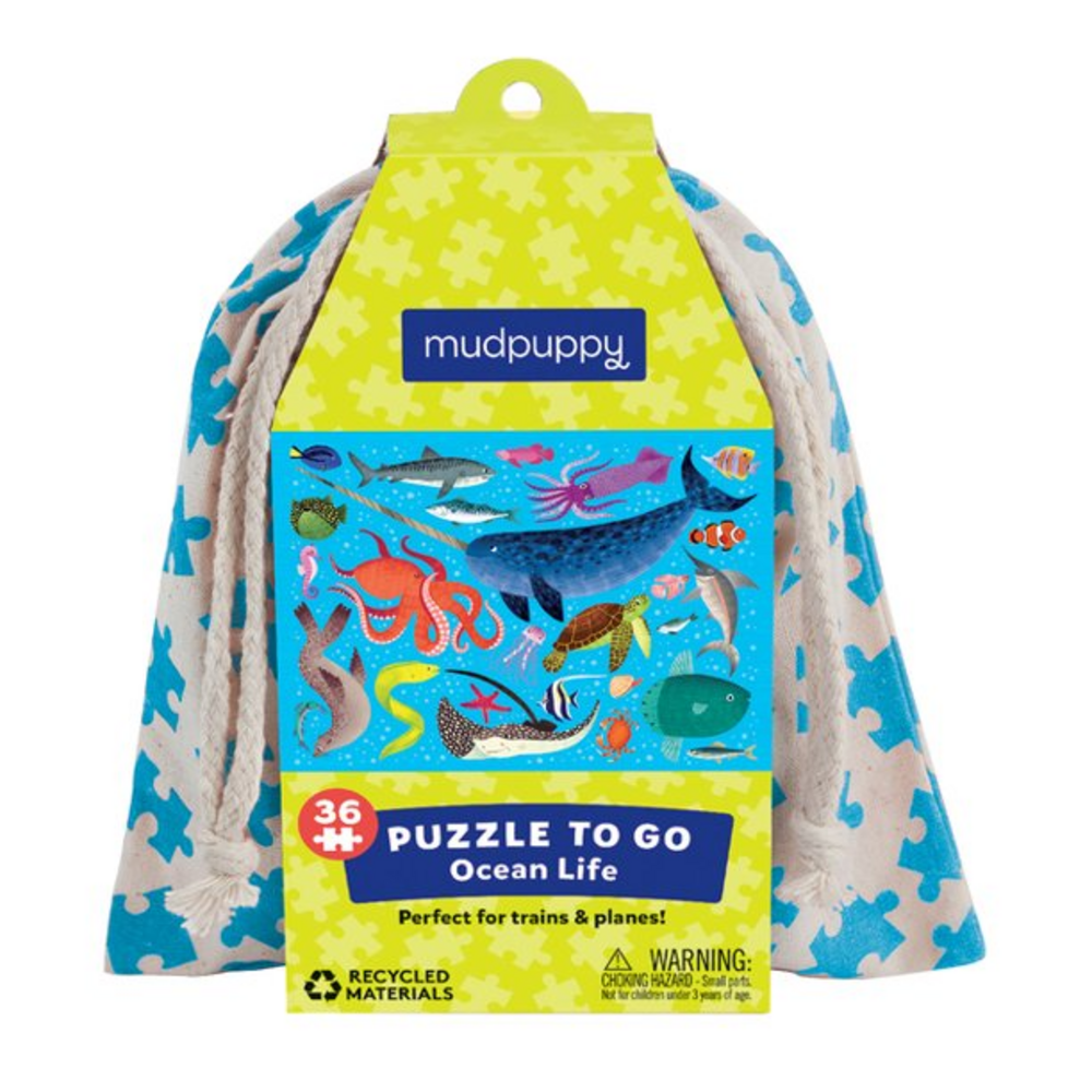 Mudpuppy Ocean Life Puzzle to Go, 36 Pieces