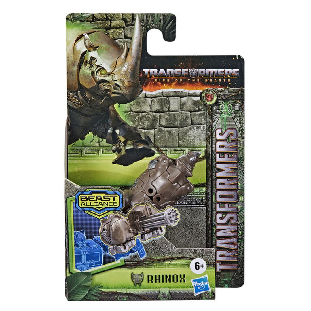 Transformers: Rise of The Beasts Movie Beast Alliance, Beast Battle Masters Rhinox Action Figure, 3-inch