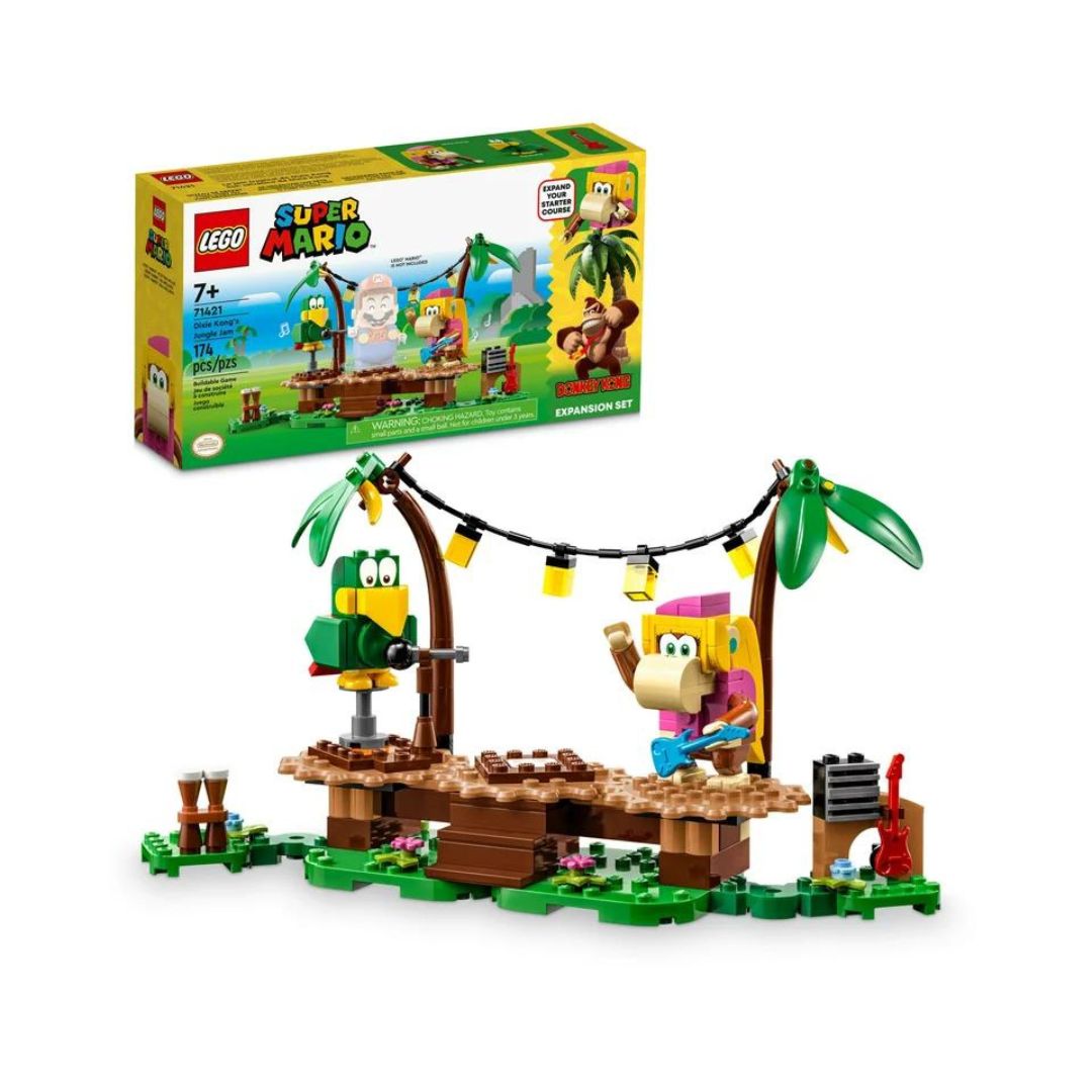 LEGO® Super Mario™ Dixie Kong’s Jungle Jam Expansion Set Building Toy Set 71421, 174 Pieces