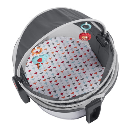 Fisher-Price Baby Portable Bassinet and Play Space On-the-Go Baby Dome, Arrows Away