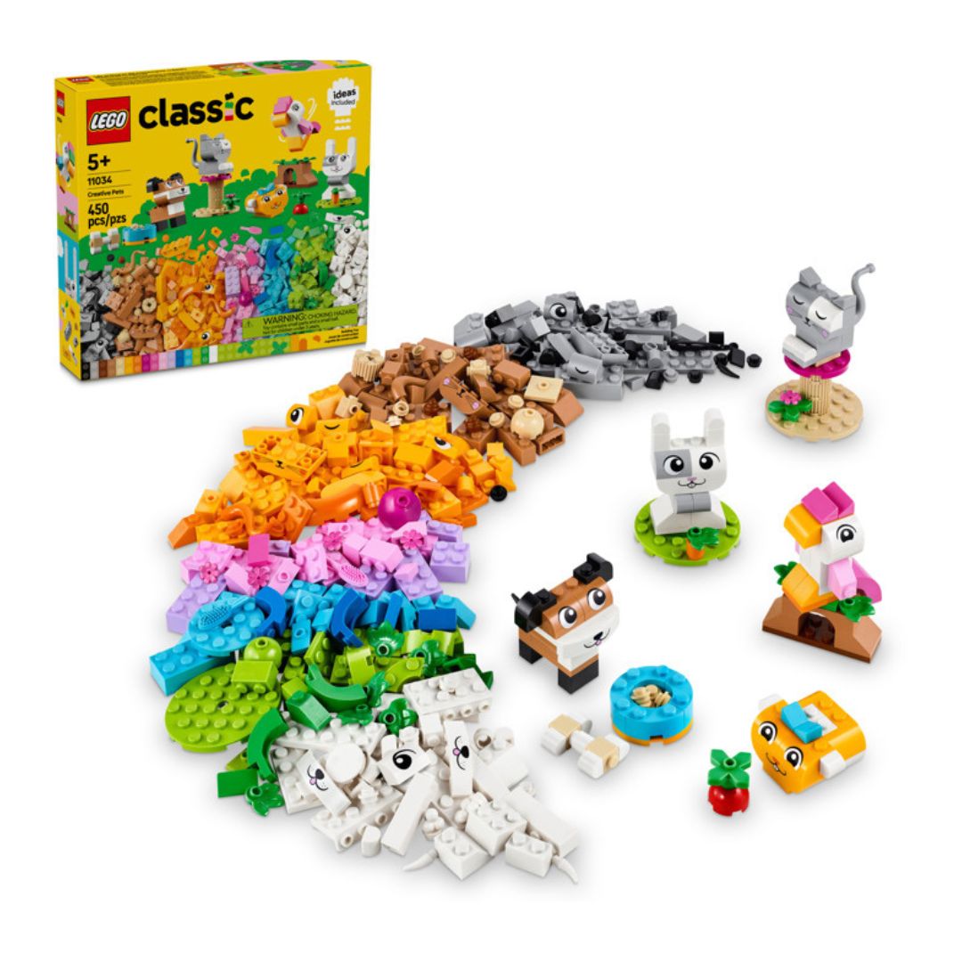 LEGO® Classic Creative Pets Set Building Kit 11034, 450 Pieces