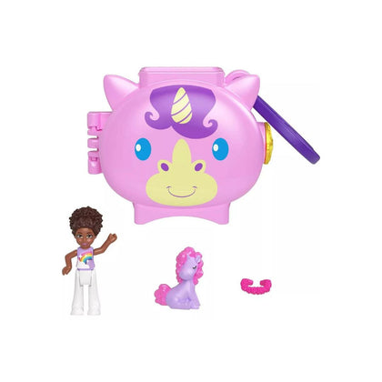 Polly Pocket Pet Connects Stackable Unicorn Compact Playset