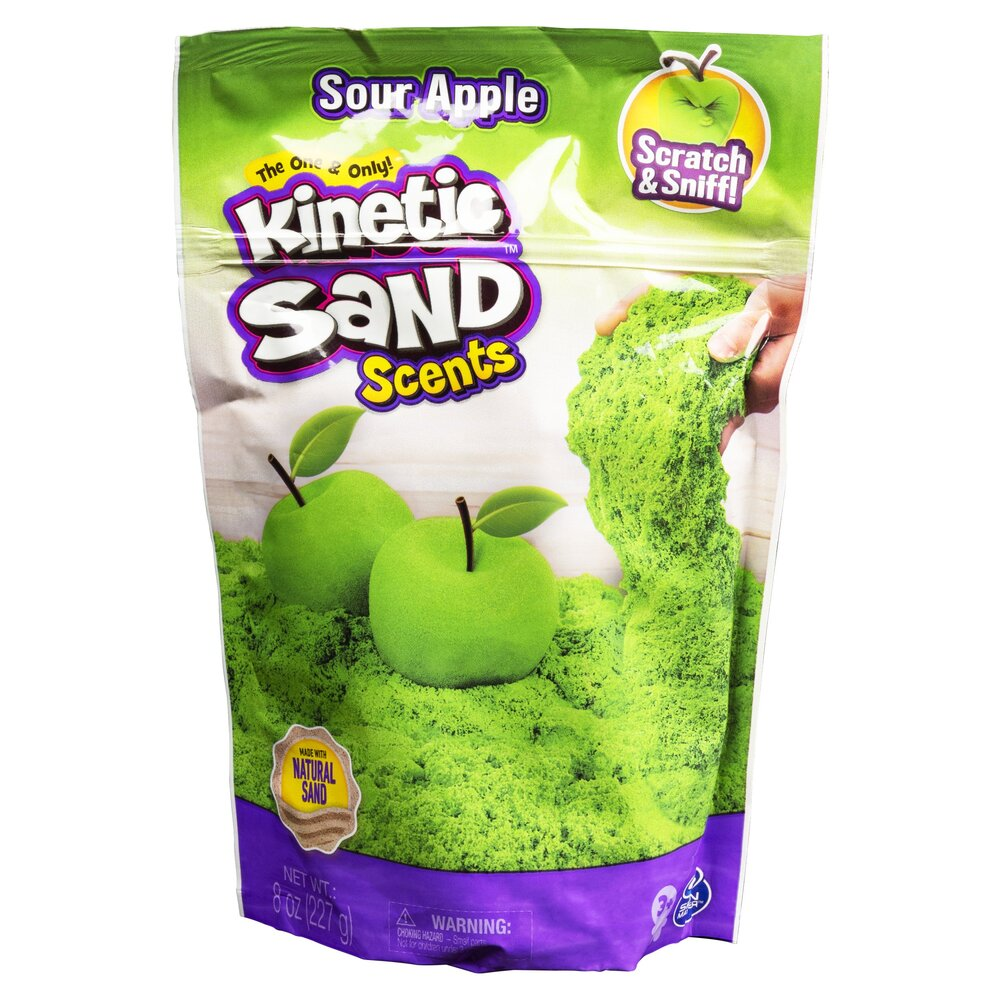 Kinetic Sand Scents, 8oz Sour Apple Green Scented, for Kids Aged 3 and Up
