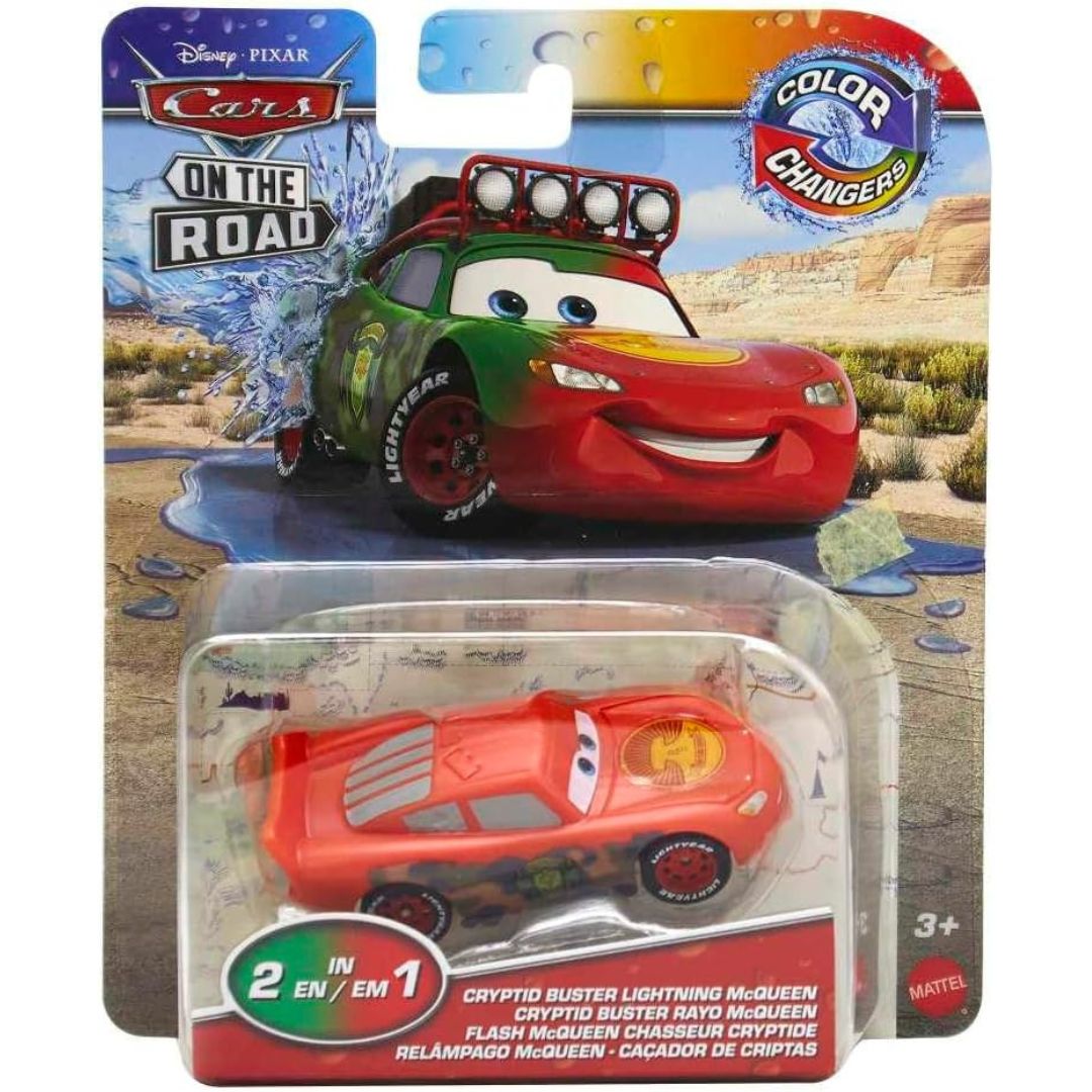 Disney Cars Color Changers On The Road Cryptid Buster Lightning McQueen, Scale 1:55