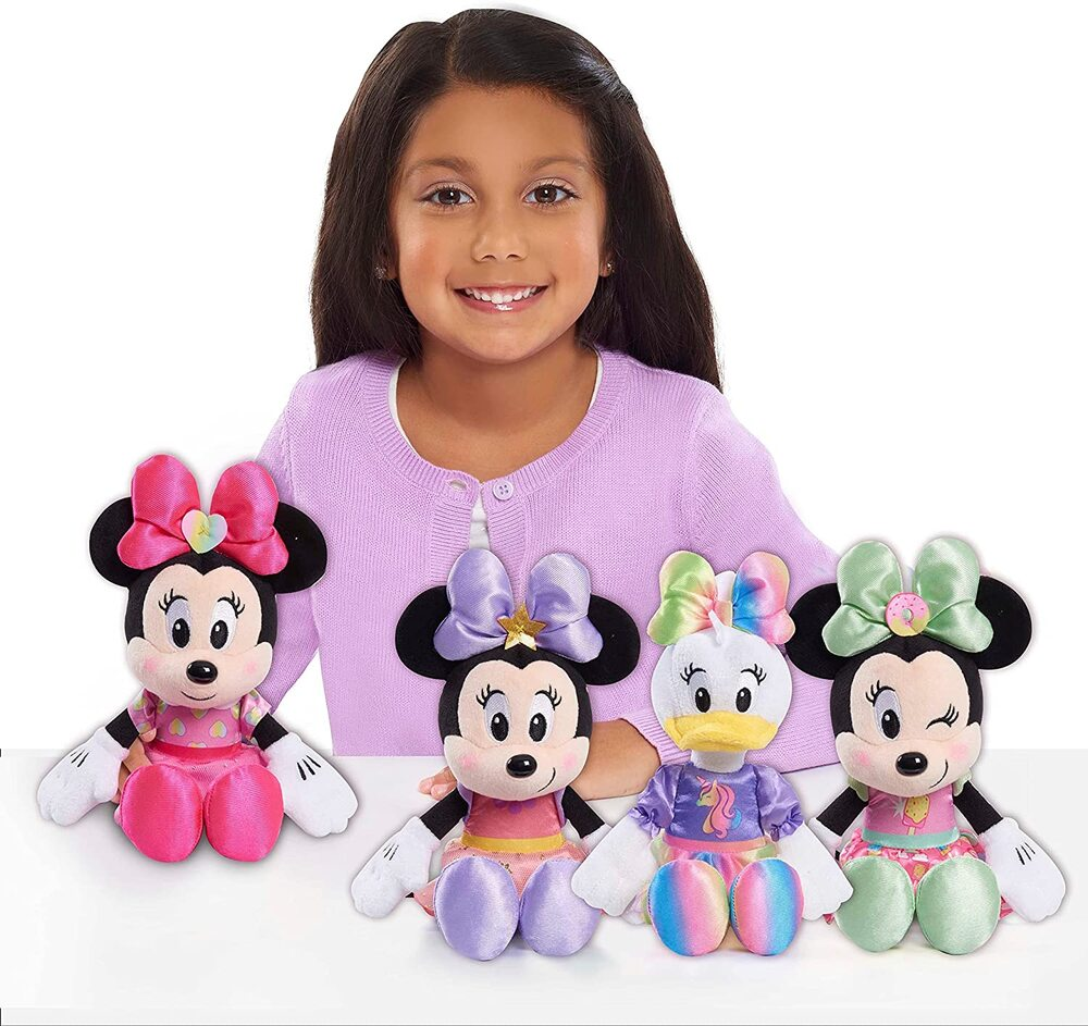 Disney Junior Minnie Mouse 8-Inch Small Unicorn Daisy Beanbag Plush, Daisy Duck Rainbow Unicorn Dress