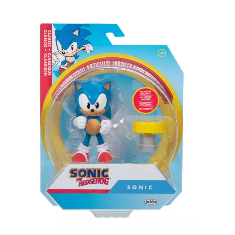 Sonic The Hedgehog 4-Inch Action Figure Classic Sonic with Yellow Spring