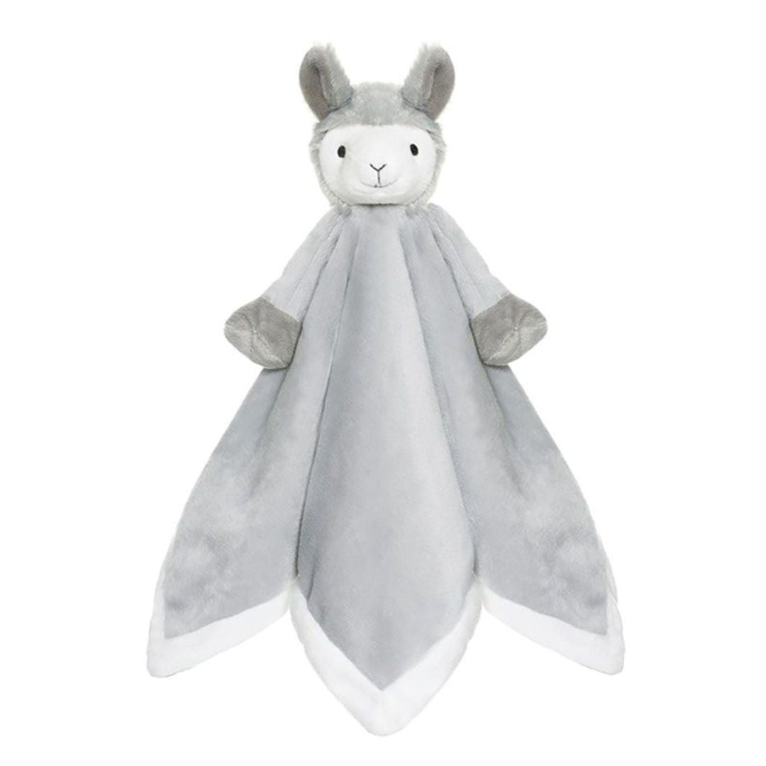 Teddykompaniet Grey Llama Security Blanket Toy, Soft Plush