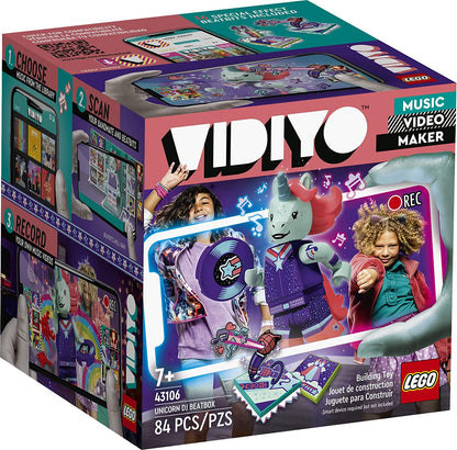 LEGO® VIDIYO Unicorn DJ Beatbox 43106 – 84-Piece Music & Dance Building Kit with Exclusive Minifigure