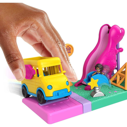 Polly Pocket Shani Pollyville Field Trip Playset