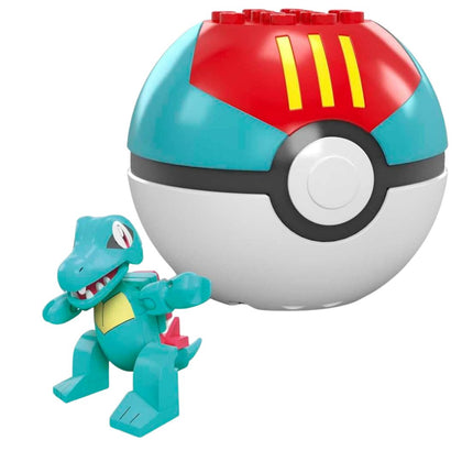 MEGA Pokemon Totodile Action Figure Building Set with Poke Ball (30 pc)