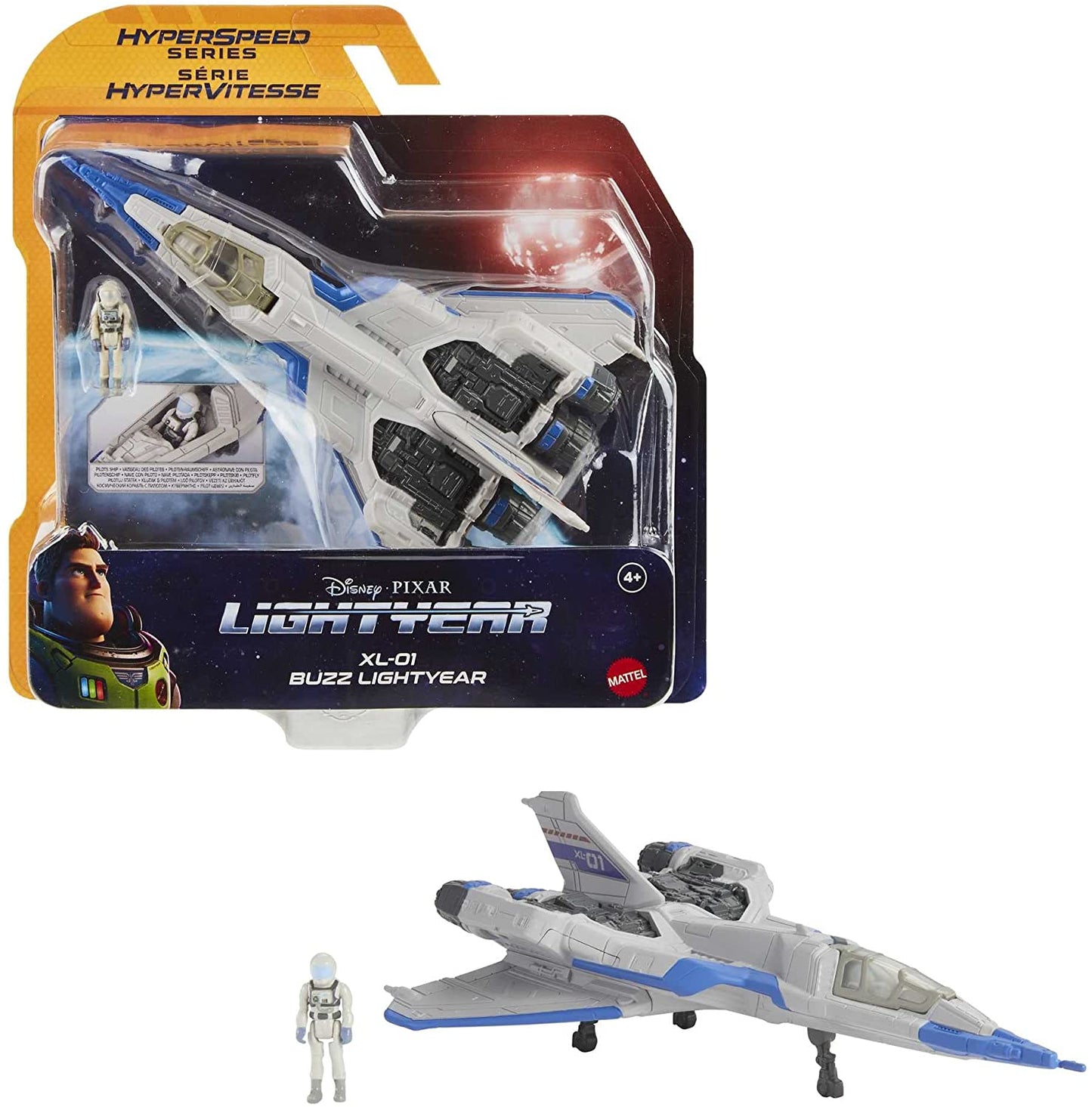 Disney Pixar Lightyear Hyperspeed Series XL-01 Spaceship & Buzz Lightyear Figure
