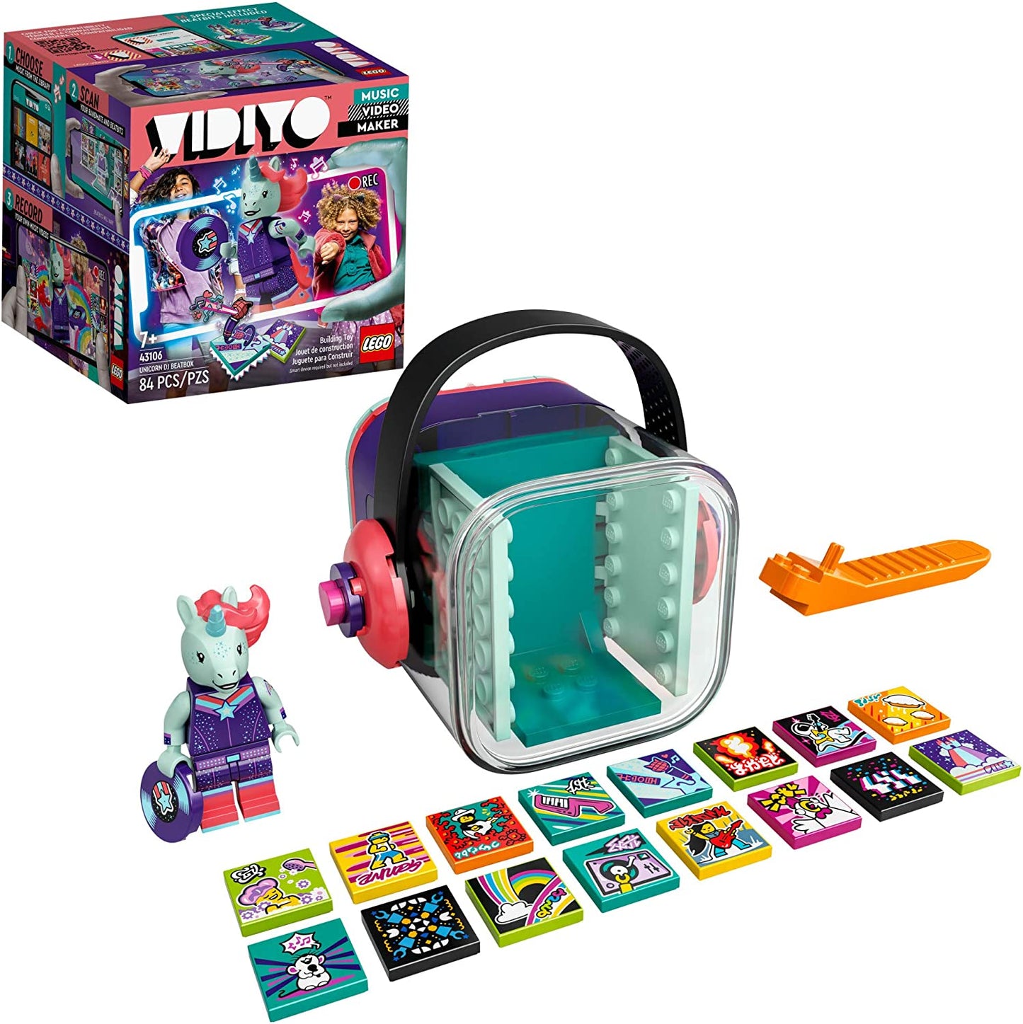 LEGO® VIDIYO Unicorn DJ Beatbox Building Kit with Exclusive Minifigure 43106, 84 Pieces