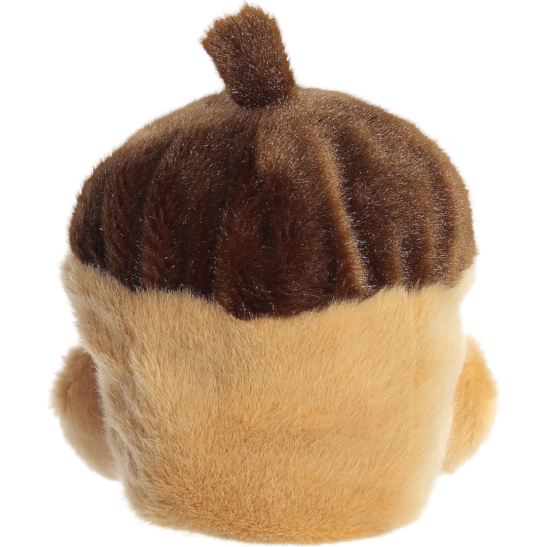 Rear view thumbnail of the Aurora autumn acorn stuffed toy displaying its clean brown cap and smooth golden-tan plush backing from behind.