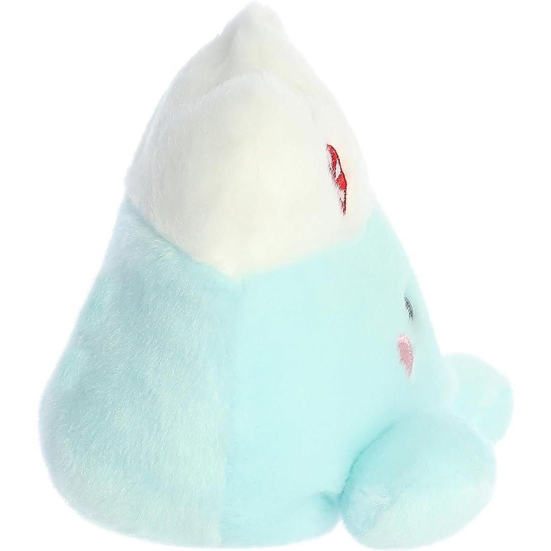 Right side profile view thumbnail of the mini latte mug plush showcasing its thick rounded profile and soft whipped cream topping.