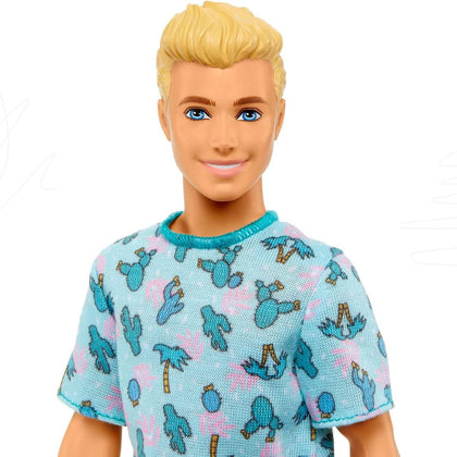 Barbie Fashionistas Ken Fashion Doll #211 Blue Cactus Shirt