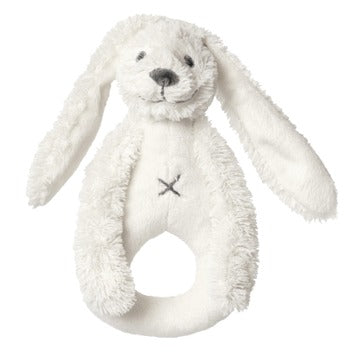 Rabbit Richie Ivory Rattle by Happy Horse 7 Inch Plush Animal Toy