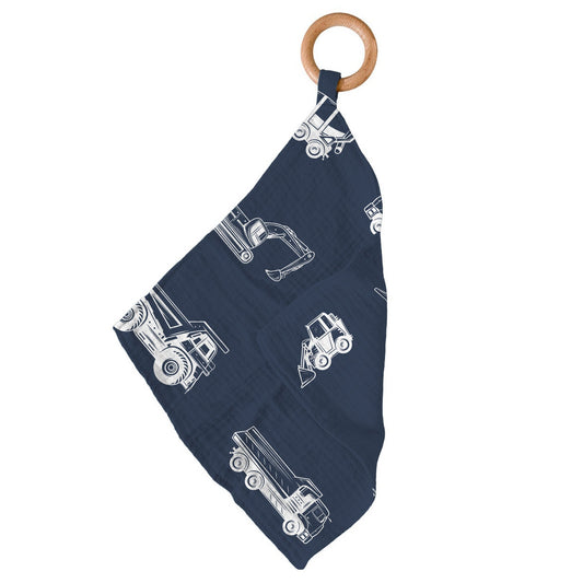 Newcastle Classics Things That Go Cotton 100% Cotton Blanket Teether