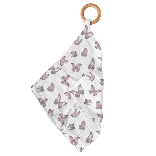 Newcastle Classics Winsome Butterflies 100% Cotton Blanket Teether