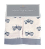Newcastle Classics Indigo Monster Trucks 100% Soft Bamboo Muslin Cotton 2 Pack Blanket Set 16