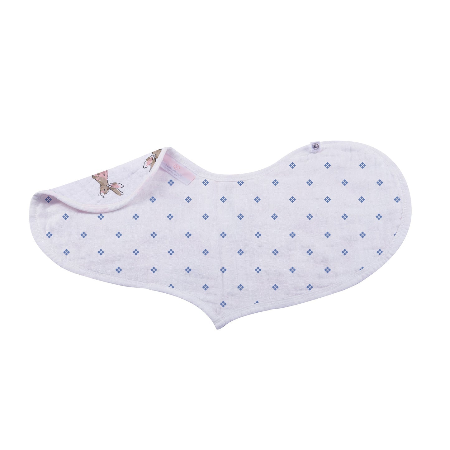 Wildflowers 100% Natural Bamboo Muslin Cotton Heart Snap Bibs, 2 Pack