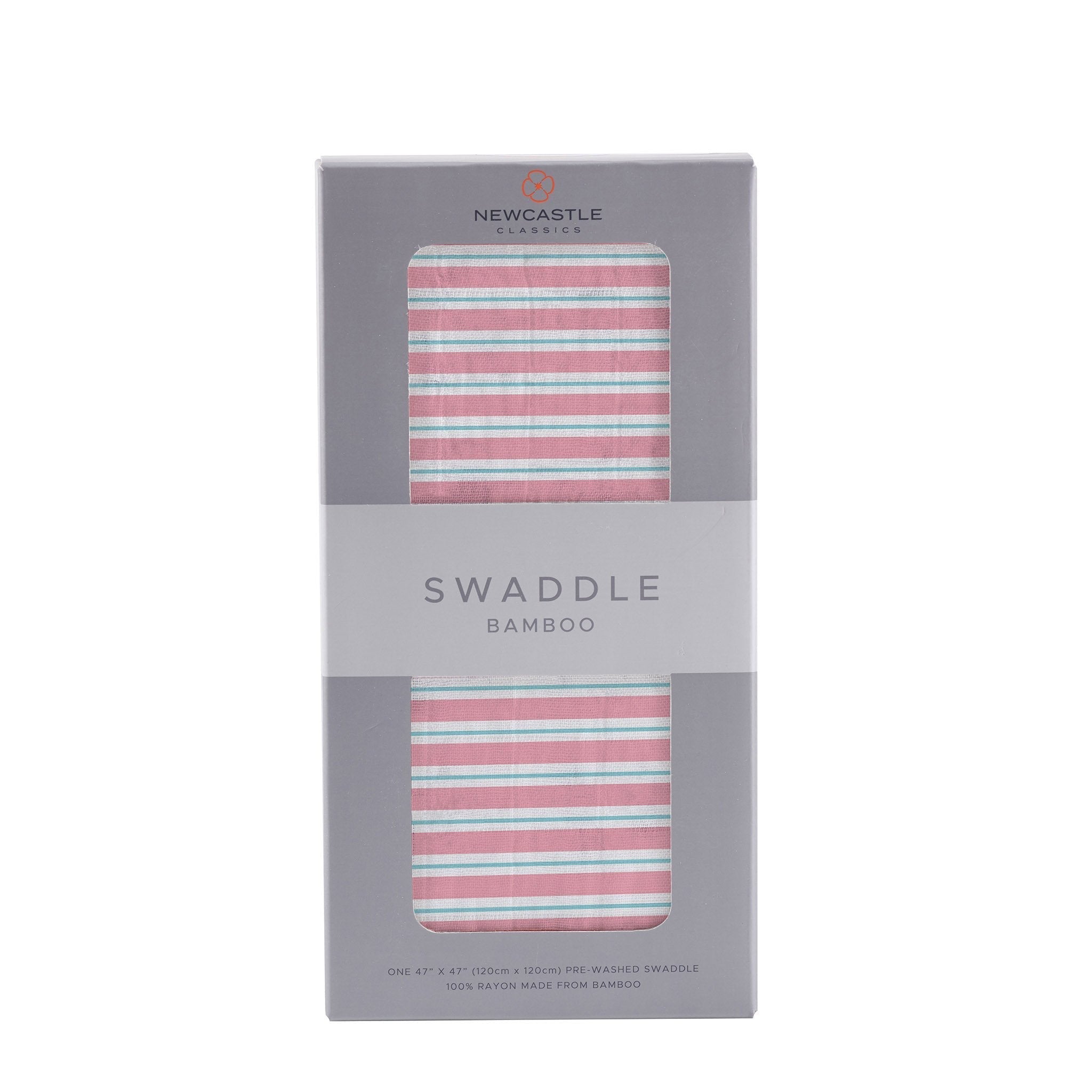 Newcastle Classics Candy Stripe Bamboo 100% Soft Cotton Swaddle