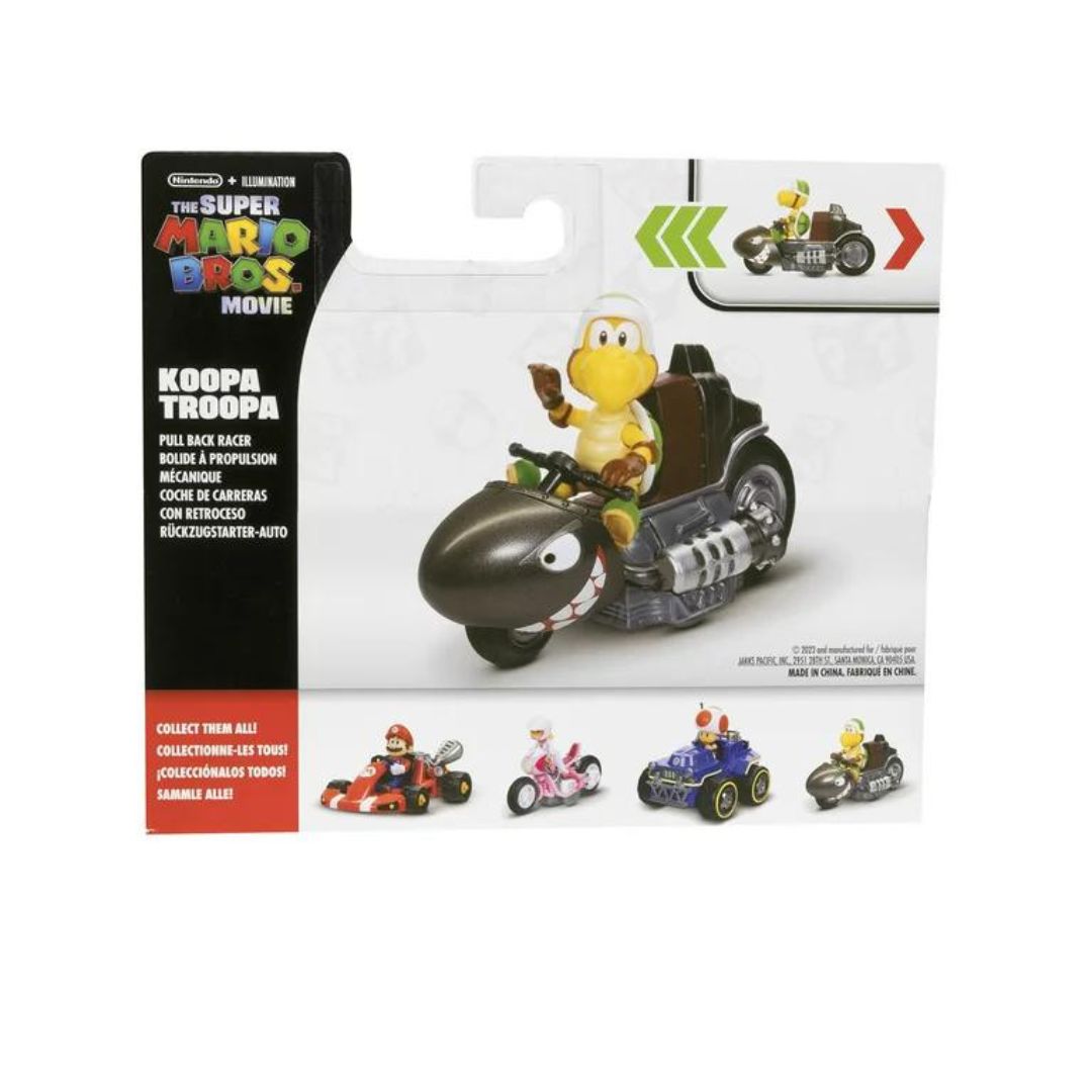 The Super Mario Bros. Movie – 2.5 inch Koopa Troopa Action Figure with Pull Back Racer