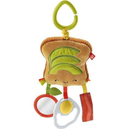 Fisher-Price Brunch & Go Stroller Toy with Breakfast Food Themed Sensory Toy, Ages 0+