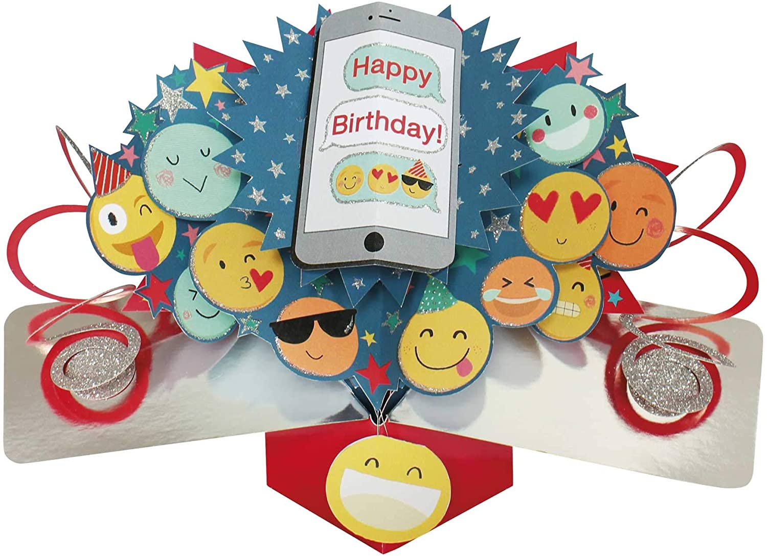 Second Nature Mailable Happy Birthday Emoji Pop Up Greeting Card - POP167
