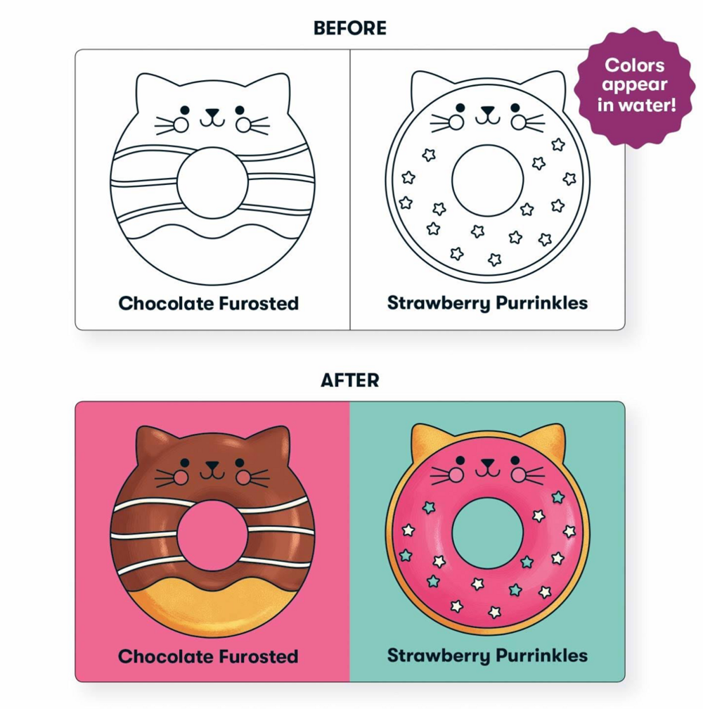 Mudpuppy Cat Donuts Color Changing Magic Bath Book