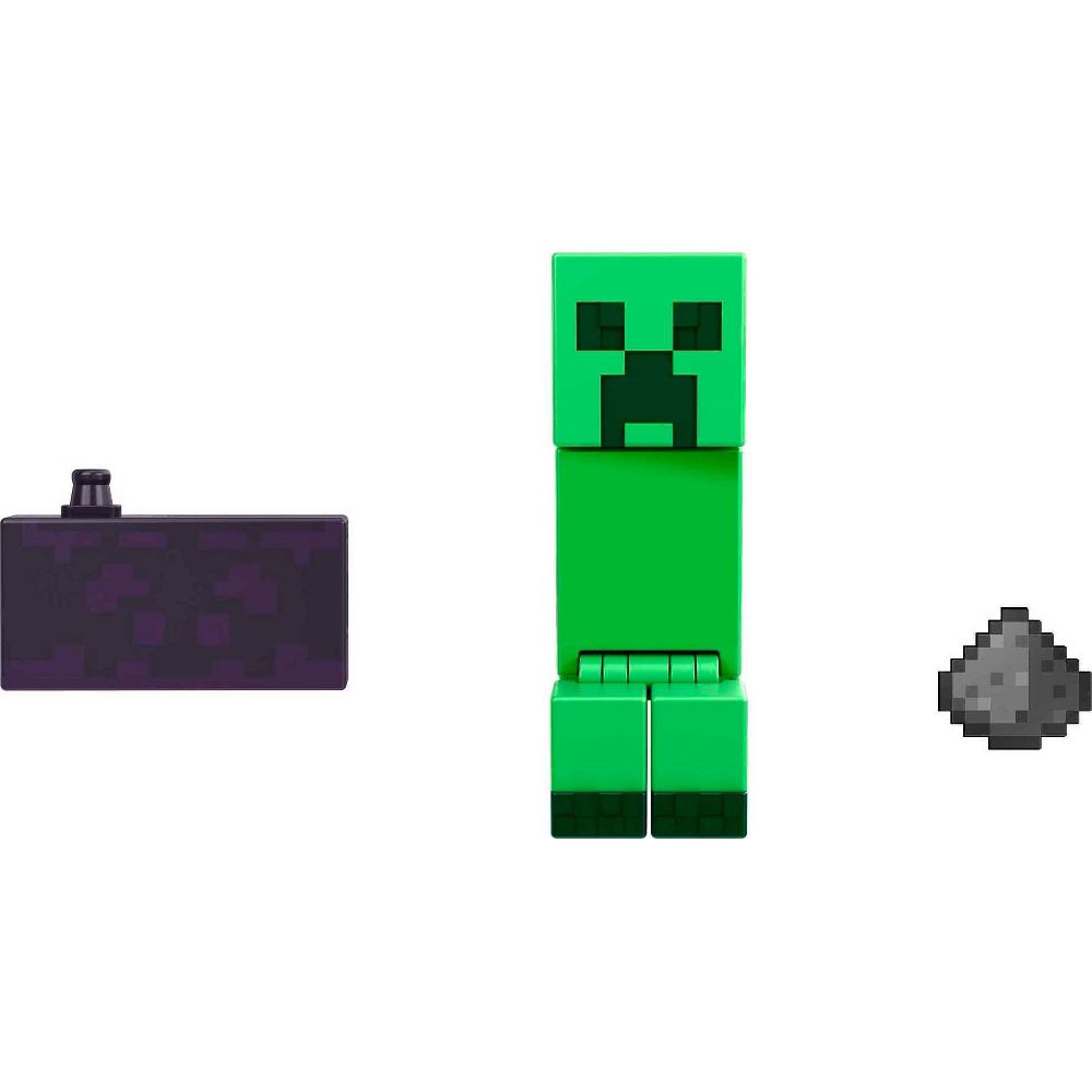 Minecraft Creeper Action Figure, 3.25-in, with 1 Build-a-Portal Piece & 1 Accessory Ages 6+