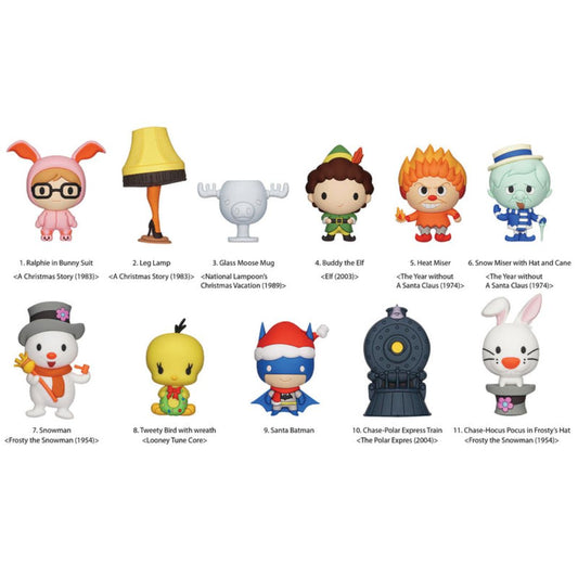 Monogram Warner Bros. Christmas 3D Foam 1 Random Blind Bag Clip Key Ring