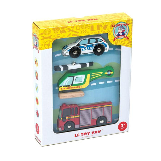 Le Toy Van - Emergency Wooden Vehicle Set