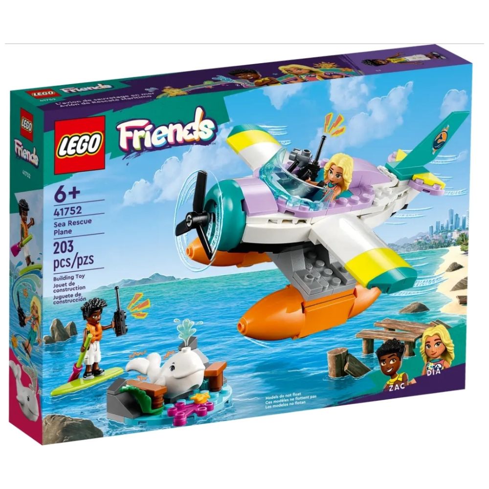 LEGO® Friends Sea Rescue Plane Building Toy Set 41752, 203 Pieces