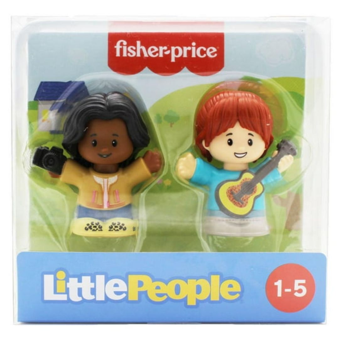 Fisher-Price Little People 2 Pack Action Toy Figure, Photographer and Guitarist