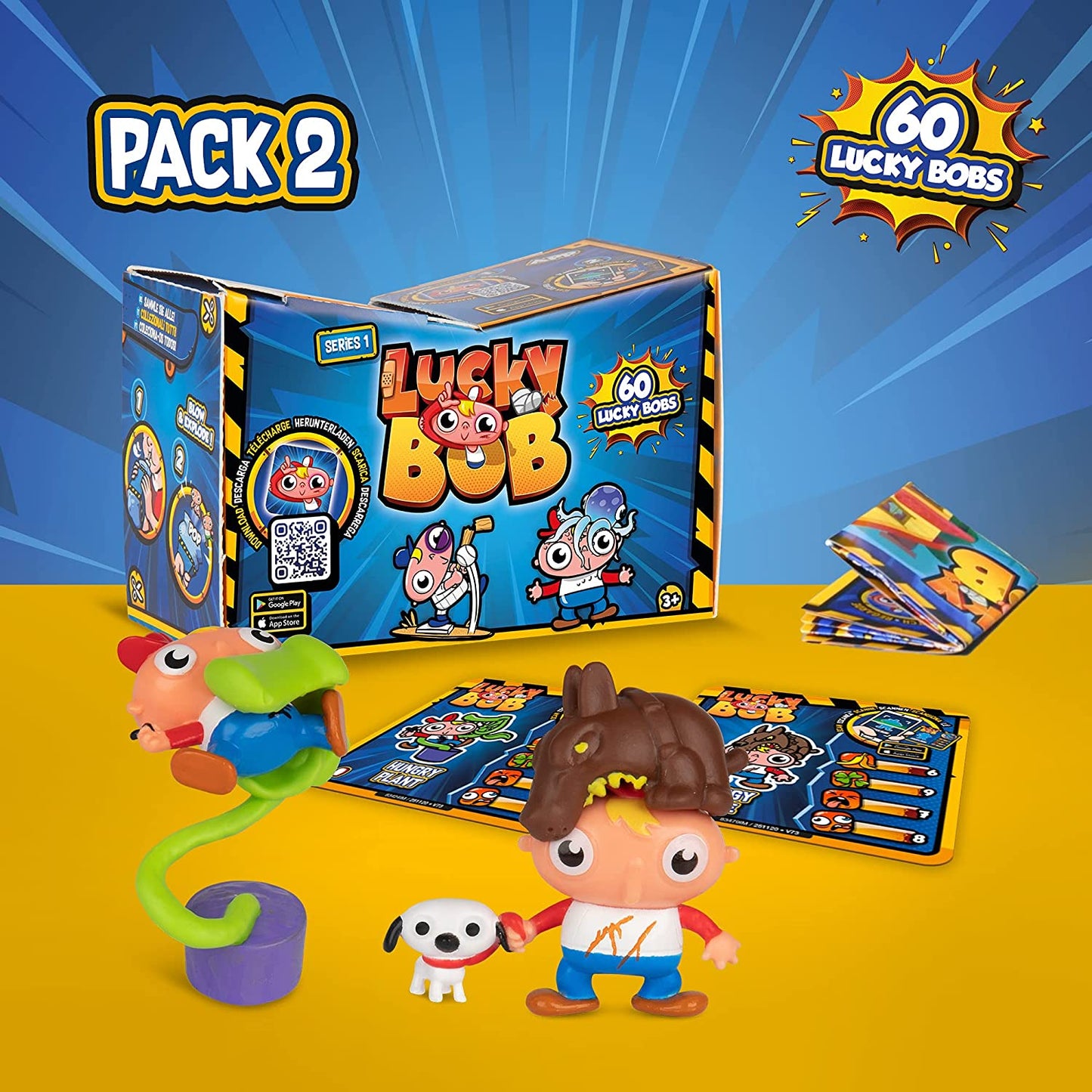 Lucky Bob Mystery Pack, 2 Mystery Figures in Singular Box (Styles May Vary)