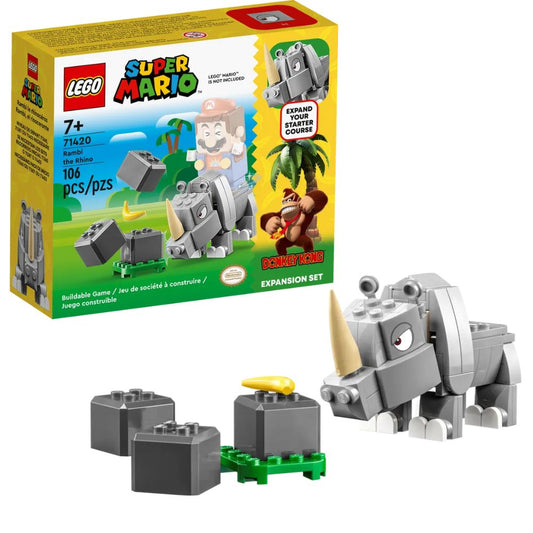 LEGO® Super Mario™ Rambi the Rhino Expansion Set 71420, 106 Pieces