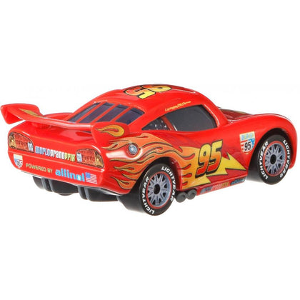 Disney Pixar Cars Lightning McQueen with Racing Wheels Die-Cast Play Vehicle Car, Scale 1:55