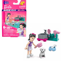 MEGA Barbie Puppy Bath Time 30 Piece Building Kit Toy, Ages 6+