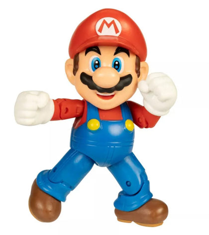 World of Nintendo Super Mario - Mario with Super Mushroom Action Figure