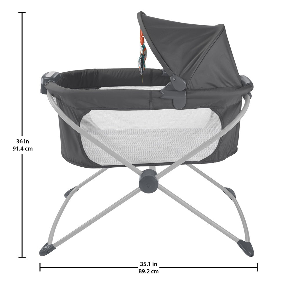 Fisher-Price Baby Crib Soothing View Projection Bassinet Portable Cradle with Lights