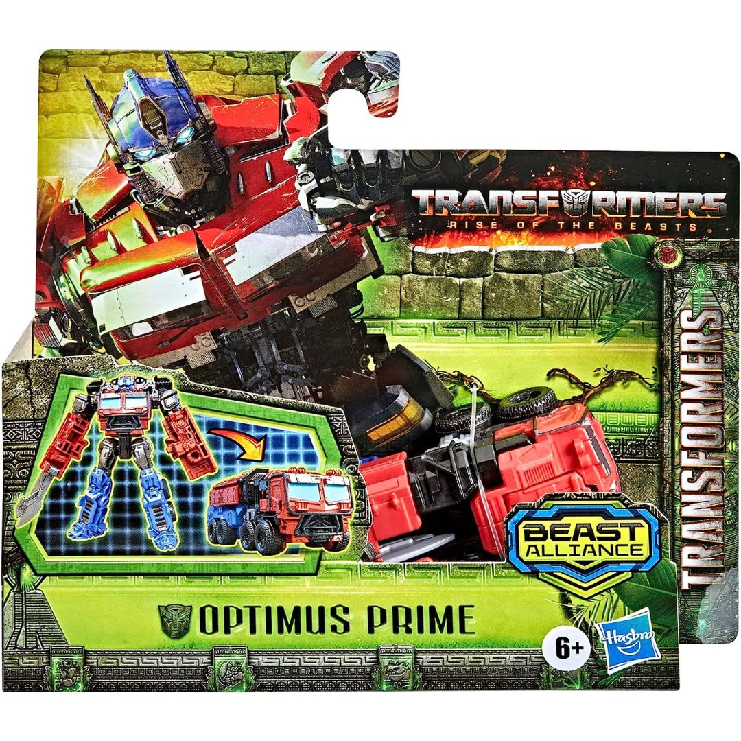 Transformers Rise of The Beasts Movie, Beast Alliance, Beast Battle Changers Optimus Prime 4.5 Inch Action Figure