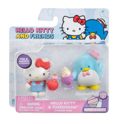 Hello Kitty® and Friends 2 Inch Figure Sweet & Salty 2 Figure Pack, Hello Kitty & Tuxedo Sam