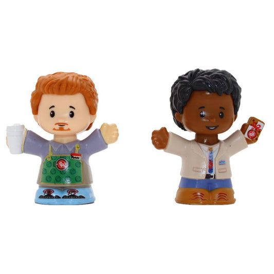 Fisher-Price Little People 2 Pack Action Toy Figure, Coffee Barista and Customer