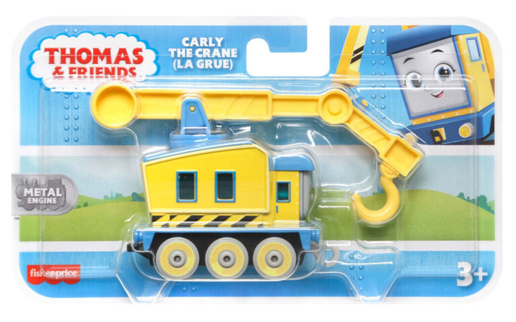 Fisher-Price Thomas & Friends Carly The Crane Vehicle Die-Cast Push-Along Toy Rail Vehicle Ages 3+