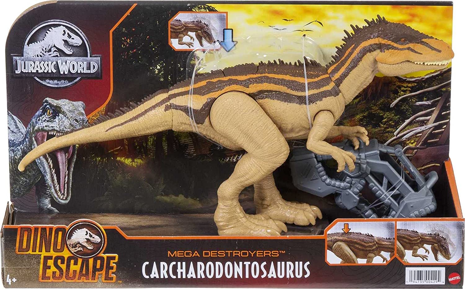 Jurassic World Destroyers Carcharodontosaurus Carnivorous Dinosaur Figure Movable Joints