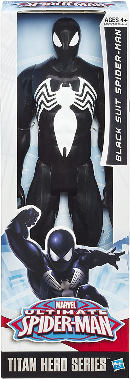 Marvel Ultimate Spider-Man Titan Hero Series Black Suit Spider-Man Figure - 12 Inch