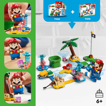 LEGO® Super Mario Dorrie’s Beachfront Expansion Set 71398 Building Kit; (229 Pieces)