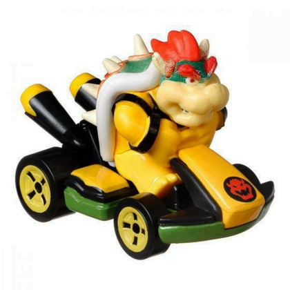 Mattel Hot Wheels Super Mario Kart Bowser Standard Kart Vehicle Car, Scale 1:64