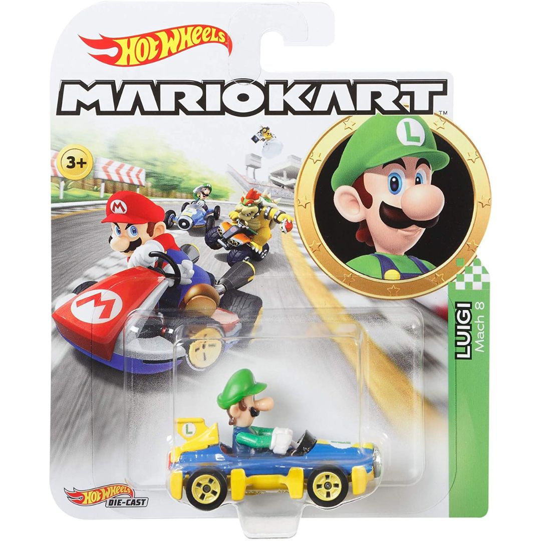 Hot Wheels Mario Kart Circuit Track Set with 1:64 Scale DIE-CAST Kart  Replica Ages 3 and Above : Toys & Games 